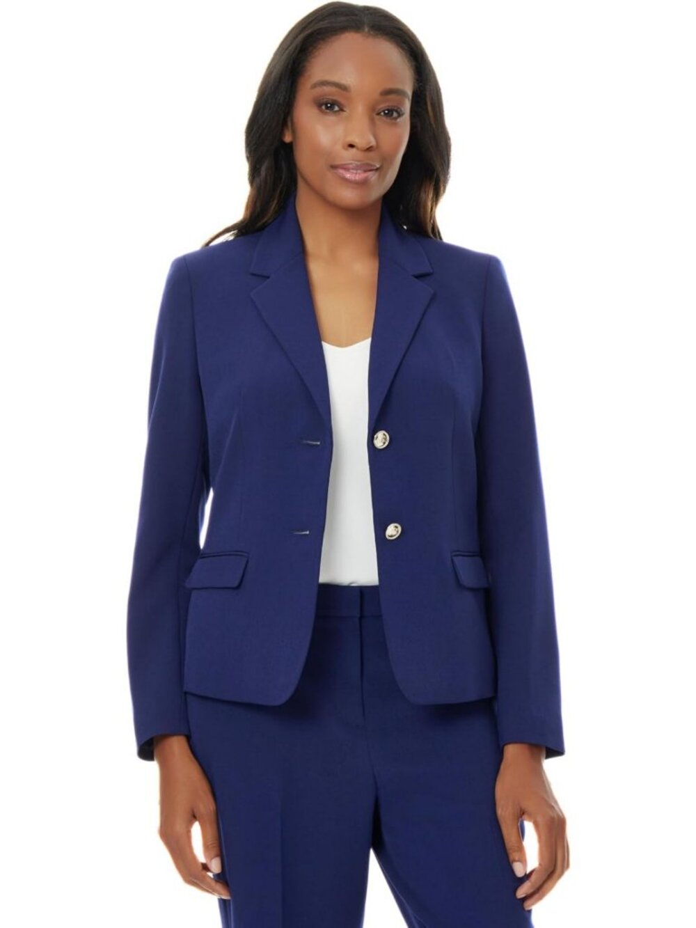 Classic Stretch Two Button Blazer for Women | Chic Office Wear & Casual Style